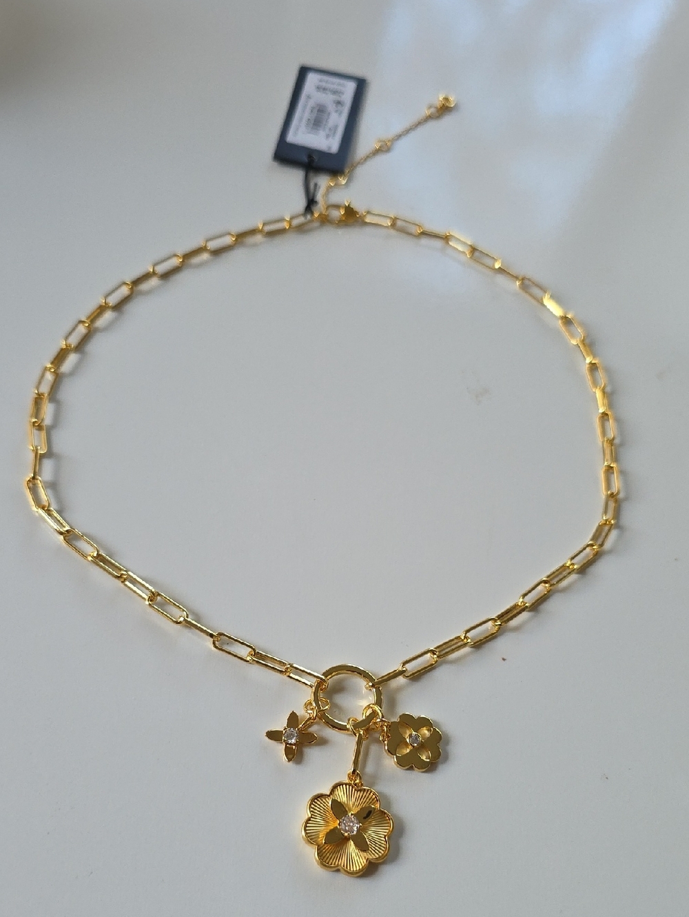 kate spade Gold-tone Floral Charm‎ Necklace